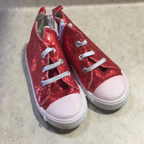 Red sparkly high tops - Picture 1 of 4